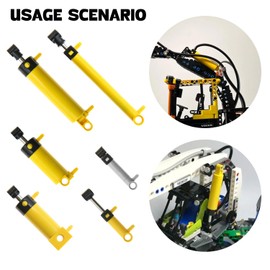 Cobers 21pcs Pneumatic Kit Compatible with Major Brand Technic-Parts Pneumatic Cylinders-Air-Pump Air-Tank Switch Tubes Building Block Parts