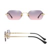 WDZAYXC Retro Rimless Sunglasses for Women Men Hexagonal Sunglasses, Gold/Grey