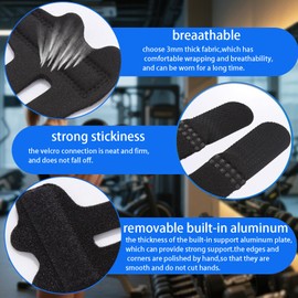 Zvorgath 4 Pack Adjustable Finger Splints, Finger Support Brace & Stabilizer for Strained/Broken Arthritis Fingers (Black)