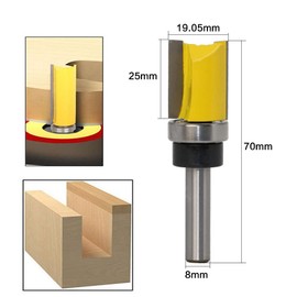 Mesee 4 Pieces 8 mm Shank Flush Cutter, Router Cutter, Groove Cutter Router Bit, Wood Cutter Cutting Groove Milling, Wood Cutter Router Bit Router, Wood Cutter Professional Cutter Woodworking Cutting