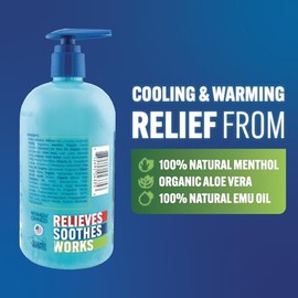 Blue Stop Max Massage Gel for Body Aches,16oz