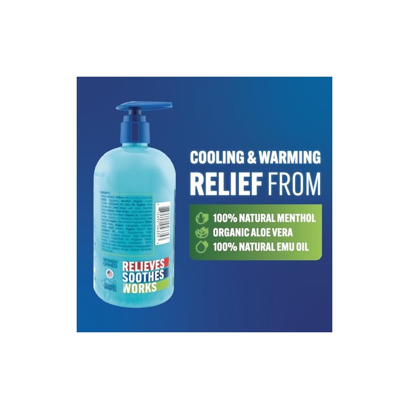 Blue Stop Max Massage Gel for Body Aches,16oz