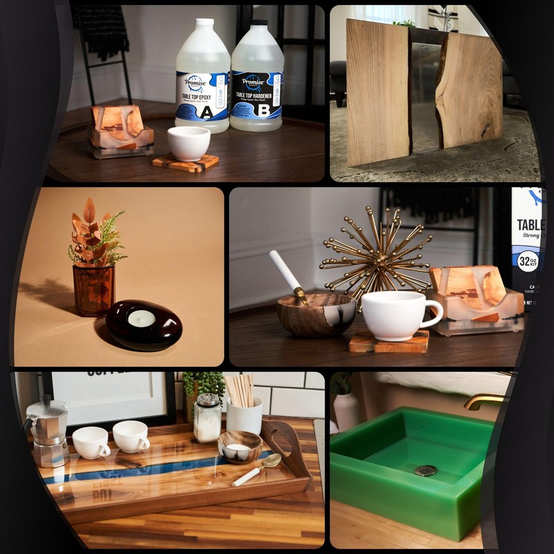 Promise Epoxy Epoxy Resin Kit 1 Gal-Crystal Clear, UV Resistant,