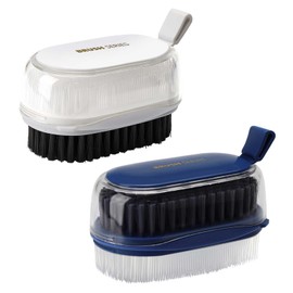 Realand 2Pcs Vegetable Brush with Soft & Hard Bristle, Potato Scrubber Veggie Wash Brush with Good Grip for Mushroom Potato Fruit Produce Food Cleaning Brush