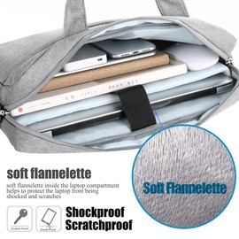 CAAORDKSO 14 inch Laptop Case Briefcase Shockproof Protective Laptop Sleeve Cover Waterproof Computer Shoulder Bag, Khaki