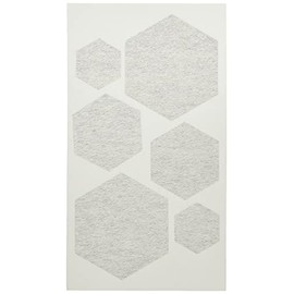 LINTEC COMMERCE SOJS060 Little Shoji / Fusuma Seal, Hexagon, Silver