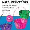 Fun Express Easter Baskets Bulk Set of 12 - Large