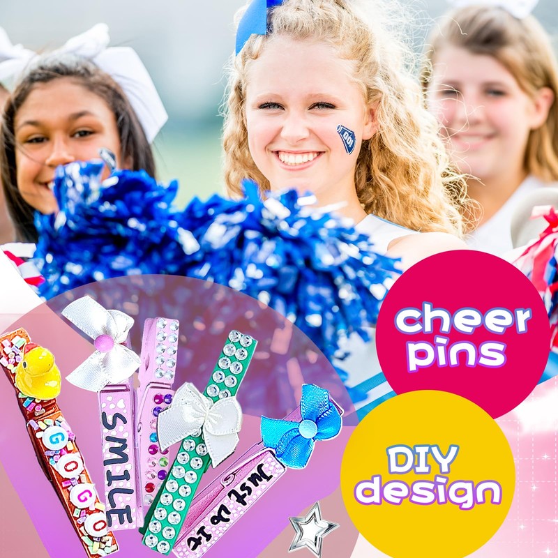 60set Cheer Pins Include 60 Pcs Clothes Pins Wooden,30 Mini