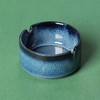 Small Ceramic Ashtray-2Pack, Ash Holder for Smokers 3-Inch (Gradient Blue)
