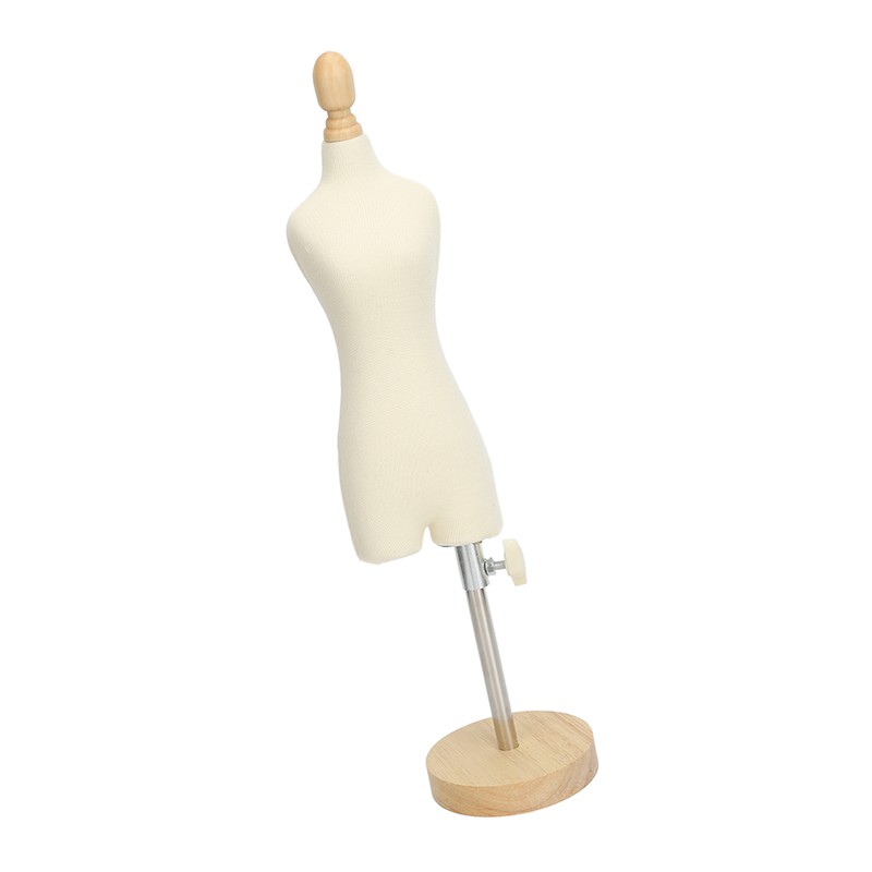 Dress Form Female Mannequin Torso Mini Dress Model with Wooden