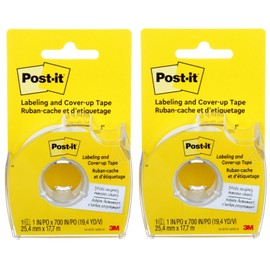 Post-it : Cinta de cobertura extraíble, no recargable, rollo de 1 x 700 pulgadas, se vende como 2 paquetes de - 1 - / - Total de 2 cada uno