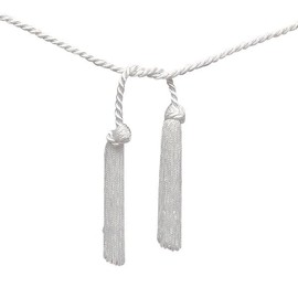White Cord with Tassels | Quantity: 12 | Width: 1/8"