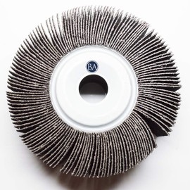 Benchmark Abrasives 6" x 2" Aluminum Oxide Center Hole Flap Wheel with 1" Arbor Hole, Perfect for Woodworking Grinding Polishing Rust Paint Removal - 100 Grit