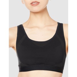 Danskin DA122900 Women's Sports Bra, Non-Shaking, High Support, Stretch, Run, Gym, Move Skin Bra, Black