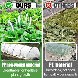 Alphatool 10 ft x 30 ft Plant Covers Freeze Protection - Thick Frost Cloths Blankets for Outdoor Plants, 1.0oz/yd² Non-Woven Fabric Floating Row Cover, Garden Covers for Raised Beds