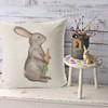 Pack of 4 Easter Cushion Covers, Easter Bunny Element Styles,
