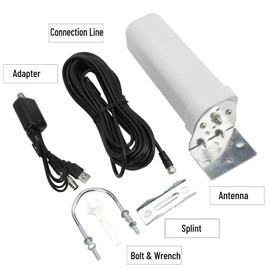 Omni Barrel Antenna High Gain Antenna Outdoor IP67 Waterproof 5V 25dBi High Gain 1080P HD Signal TV Antenna