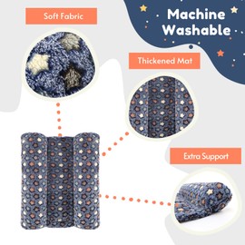 TiereCare Rabbit Bed with with Pillows - Dual-Sided Comfort for Bunnies, Cats & Small Pets - 17x15 Machine Washable Sleeping Lounger Pad Cage Accessories