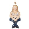 Abbott Collection Mermaid Wind Chime - Ceramic, Blue (9" H)