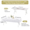 White Spandex Tablecloth for 4FT Rectangle Tables Stretch Fitted Table