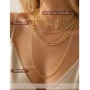 Sllaiss Chunky Gold Layered Necklaces for Women Punk Cuban Link