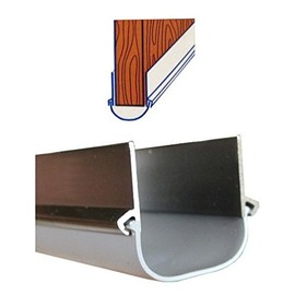 Universal Door Bottom for Any Thickness Door Up to 1 3/4" Covers Gaps from 1/4" to 1" (Brown)