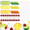 Gresorth 100pcs Highly Simulation Fake Yellow Lemon Slice Cherry Ice