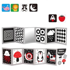 XDR Black and White Baby Toys for Infants, Tummy Time Mirror for Babies High Contrast Toys for Newborns