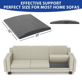 snow mini Sofa Couch Cushion Support for Sagging Seats, Trapezoidal 20" x 20" High Density Foam Replacement for Sofa Furniture Seats, Set of 3