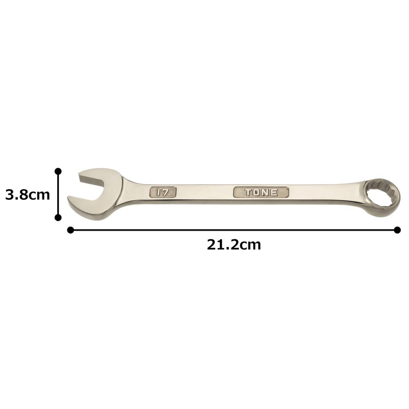 TONE TMS-17 Titanium Tool Combination Spanner Double Sided Width 0.7