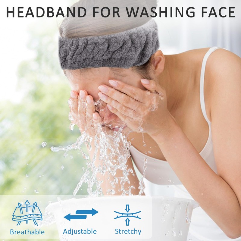 3 Pack Headbands For Women Girls Teens Soft Microfiber Terry