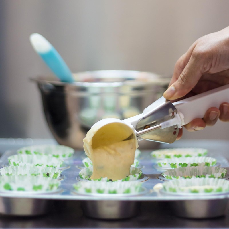 sourcing map 2pcs Cookie Scoops, Ice Cream Scoop with Trigger