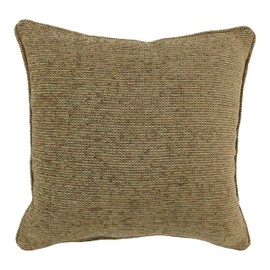 Blazing Needles Corded Square Jacquard Chenille Throw Pillow, 18", Macaroon