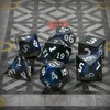 7 Polyhedral Resin Dice with Storage Box (Black/Blue)