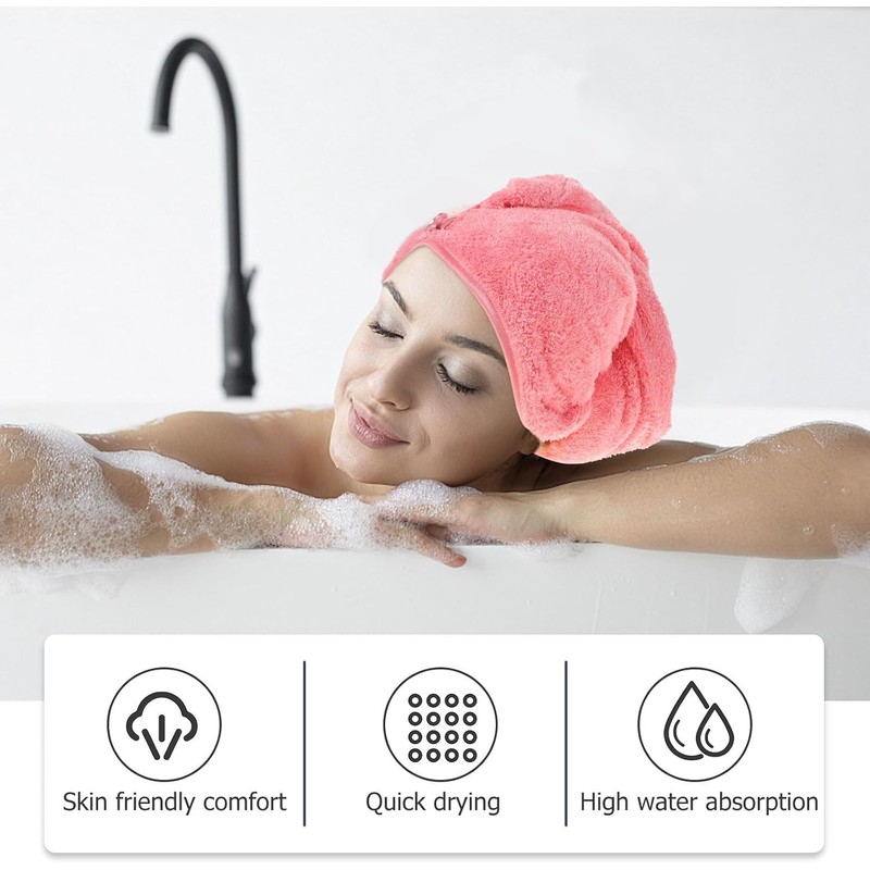 Toalla para Secar el Cabello Absorbente Microfibra Tamaño Mediano Color
