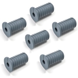 6 PCS Starlink Wall Grommets Kit 3/4" Silicone Wall Bushing-Waterproof Drywall Tv Cord Pass Through Split No-Slip Cable Grommet for Starlink Dishy Ethernet Cables Router Adapter,(Grey 1-1/2" Height)