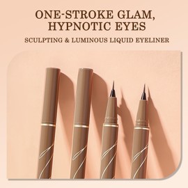 Waterproof Liquid Eyeliner Pen – Smudge-Proof, Long-Lasting & Buildable Korean Eye Liner for Precise, Smooth Application – Deep Color for Eye Makeup & Body Art – Classic Black