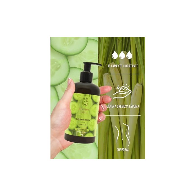 Jabón Líquido Oleum Vitae Cucumber Breeze Shower Gel, 360 G