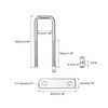 sourcing map Square U-Bolts, 3 Sets 27mm(1.06") Inner Width 100mm