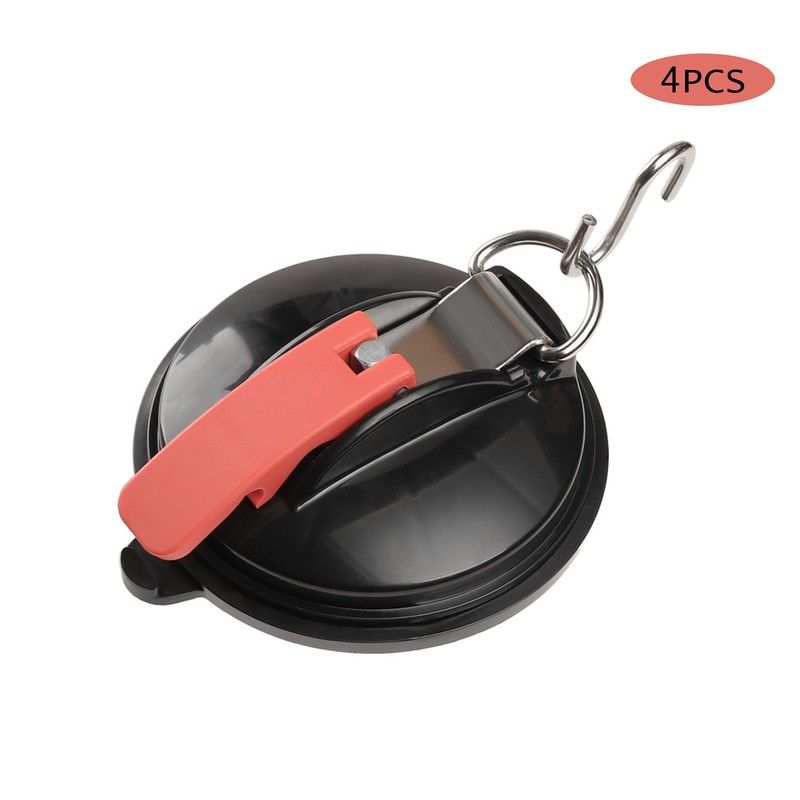 4PCS Plastic Vacuum Sucker Hook Ultralight Suction Cup Hook Heavy