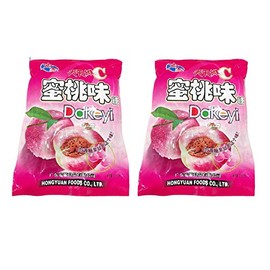 Hongyuan Dakeyi Hard Candy (Peach, 2 Pack)
