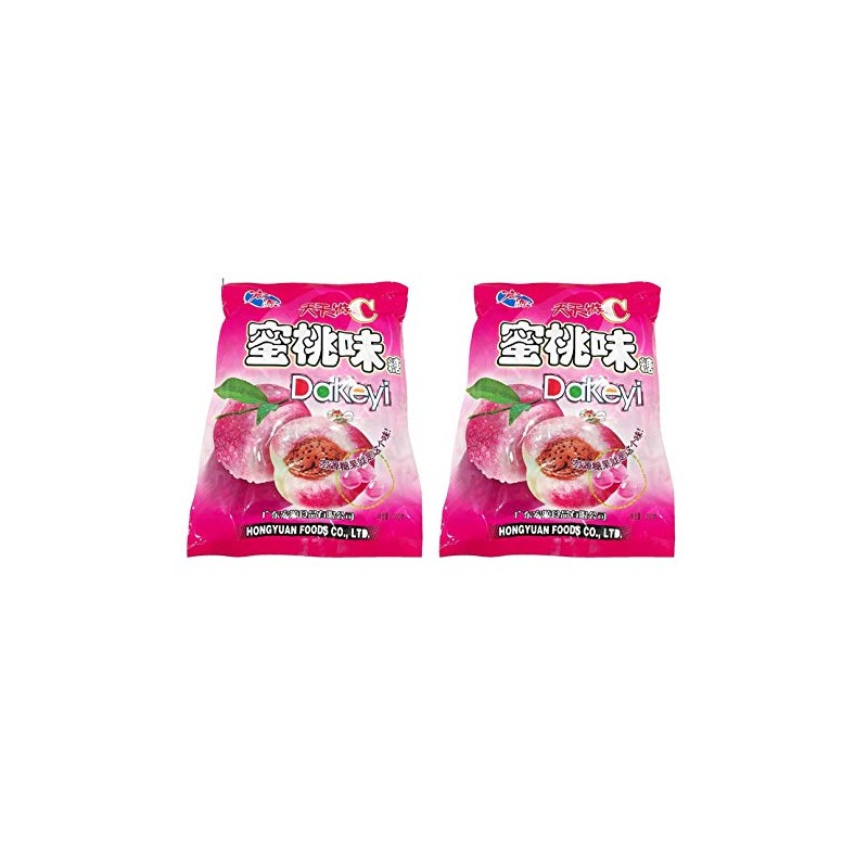 Hongyuan Dakeyi Hard Candy (Peach, 2 Pack)