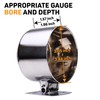 RACETECH Universal 85mm 3-3/8" Chrome Single Gauge Dashboard Pod Mounting
