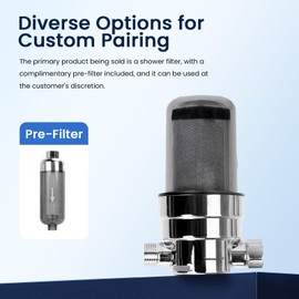 El filtro de ducha GLACIER FRESH reduce el óxido y los sedimentos y evita la acumulación de incrustaciones.