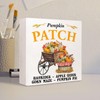 Fall Table Decor,Pumpkin Patch Autumn Wheelbarrow Fall Leaves Wood Block