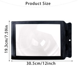 Magnifier Sheet A4 Full Page 3X magnifying Glass for Reading, Flexible Handheld Magnifier Sheet Portable Reading Aid Lens for People with Low Vision to Read Books Small Prints the Elderly