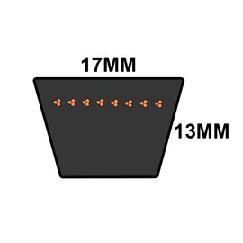 D&D PowerDrive SPB1700 Fenner Replacement Belt, Spb, 1 -Band, 1727.96" Length, Rubber