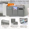 Edudif Dual-purpose Bedside Caddy Bedside Organizer, Bed Caddy with 6