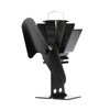 Alcona Heat Powered Wood Stove Fan, 100CFM, 7.9" Blade, Black