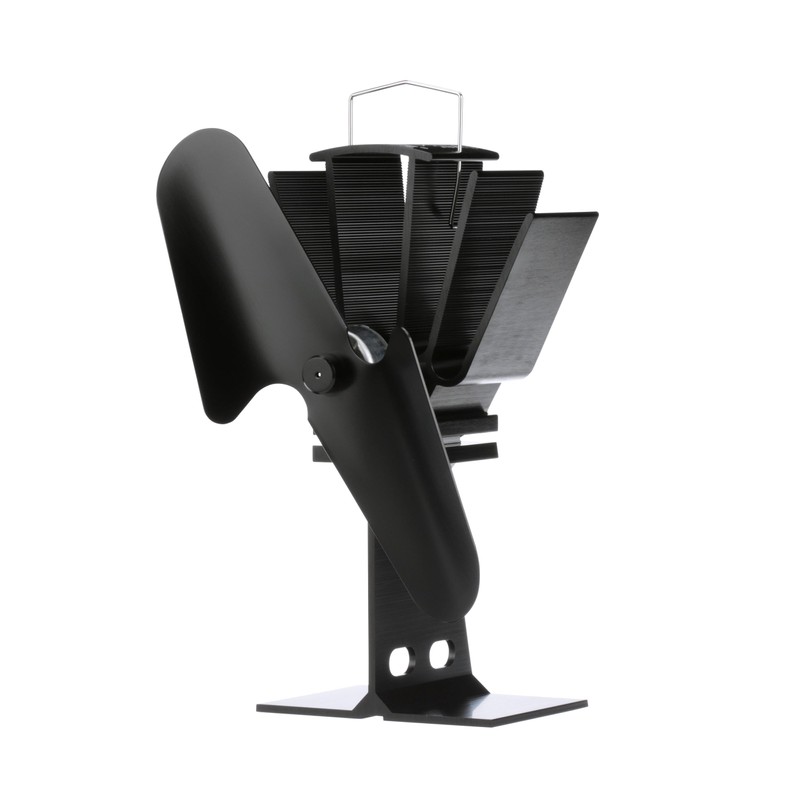 Alcona Heat Powered Wood Stove Fan, 100CFM, 7.9" Blade, Black